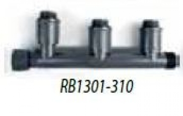 PVC-Verteiler mit 3 Ausgängen - Typenreihe RB1300 - 1“ IG x 1“ AG, 3 Ausgänge: 1“ AG - Typ RB1301310